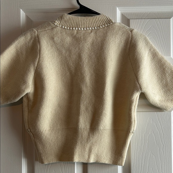 Cream Cardigan with Pearl Buttons - Picture 9 of 15